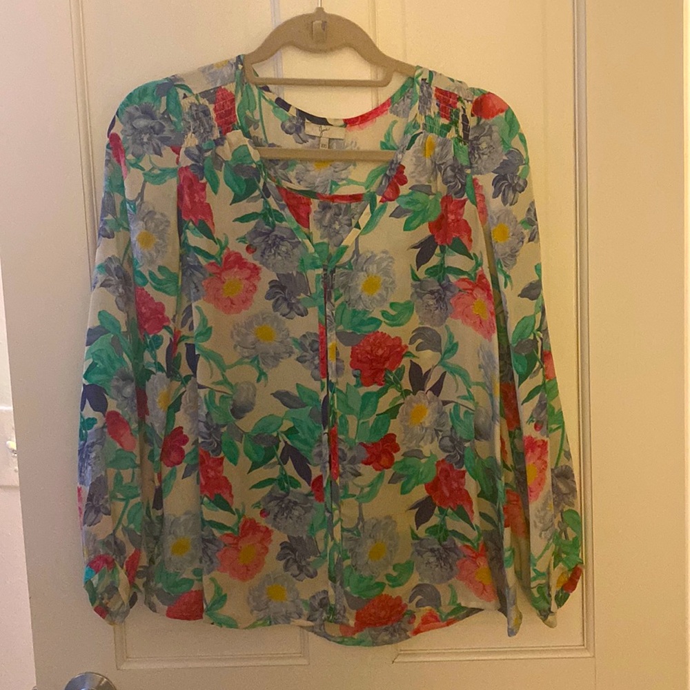 Joie silk floral blouse xxs